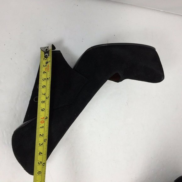 Marc Jacob Suede Block Women Black Heels Size 7 - Picture 8 of 8